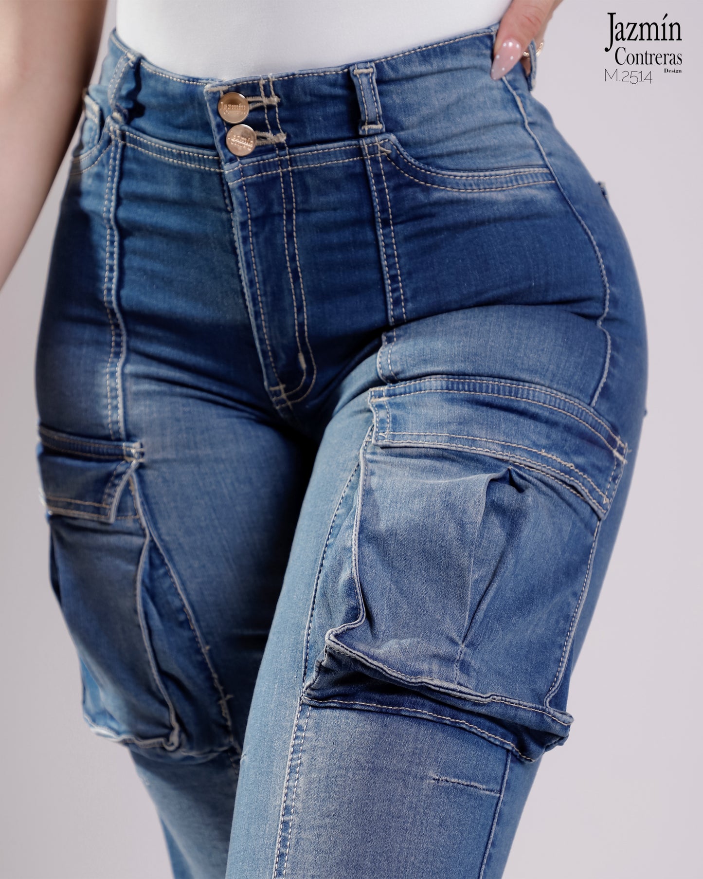 Jeans Cargo. Corte Colombiano.