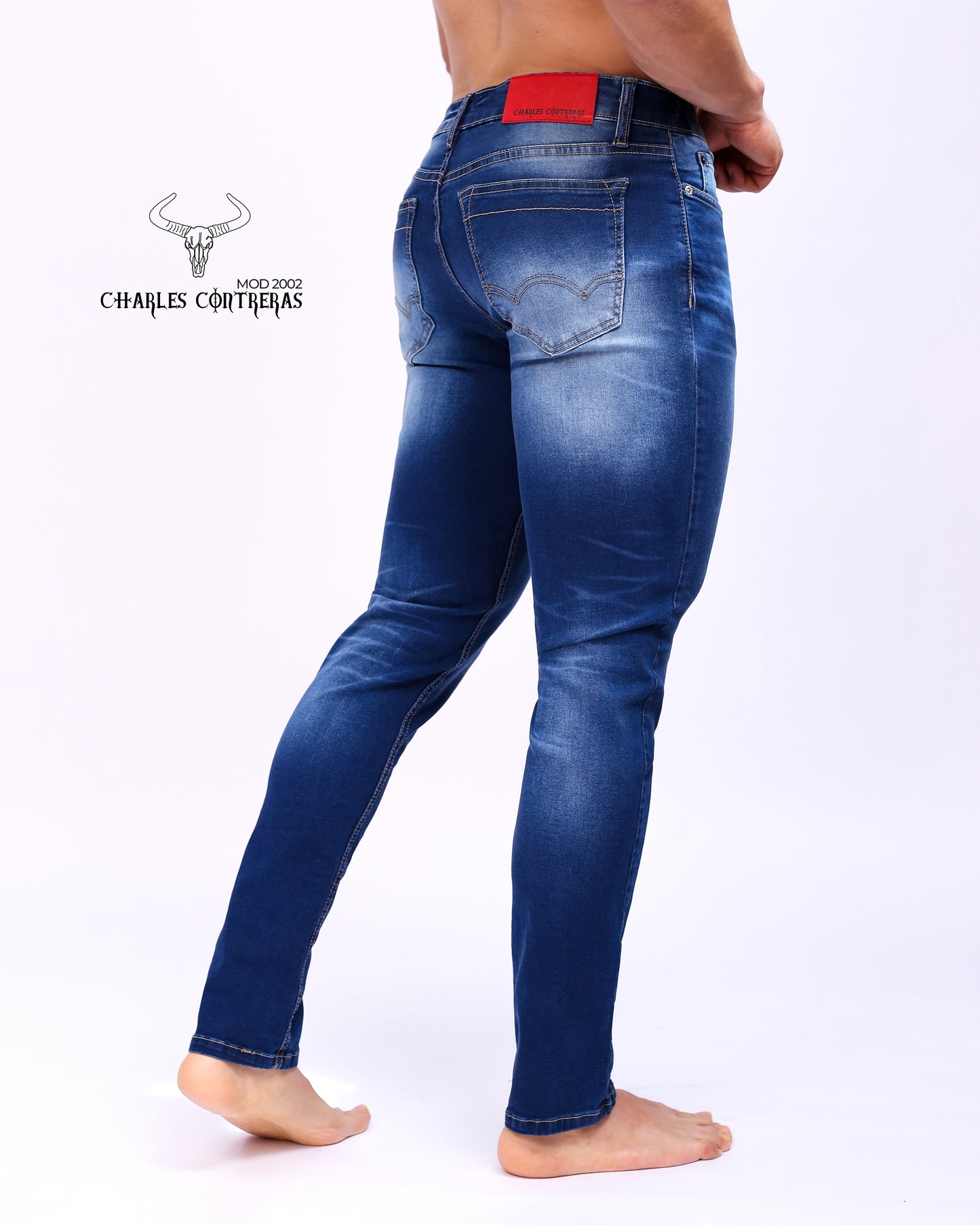 Jeans para caballero, azul marino, Corte Slim.