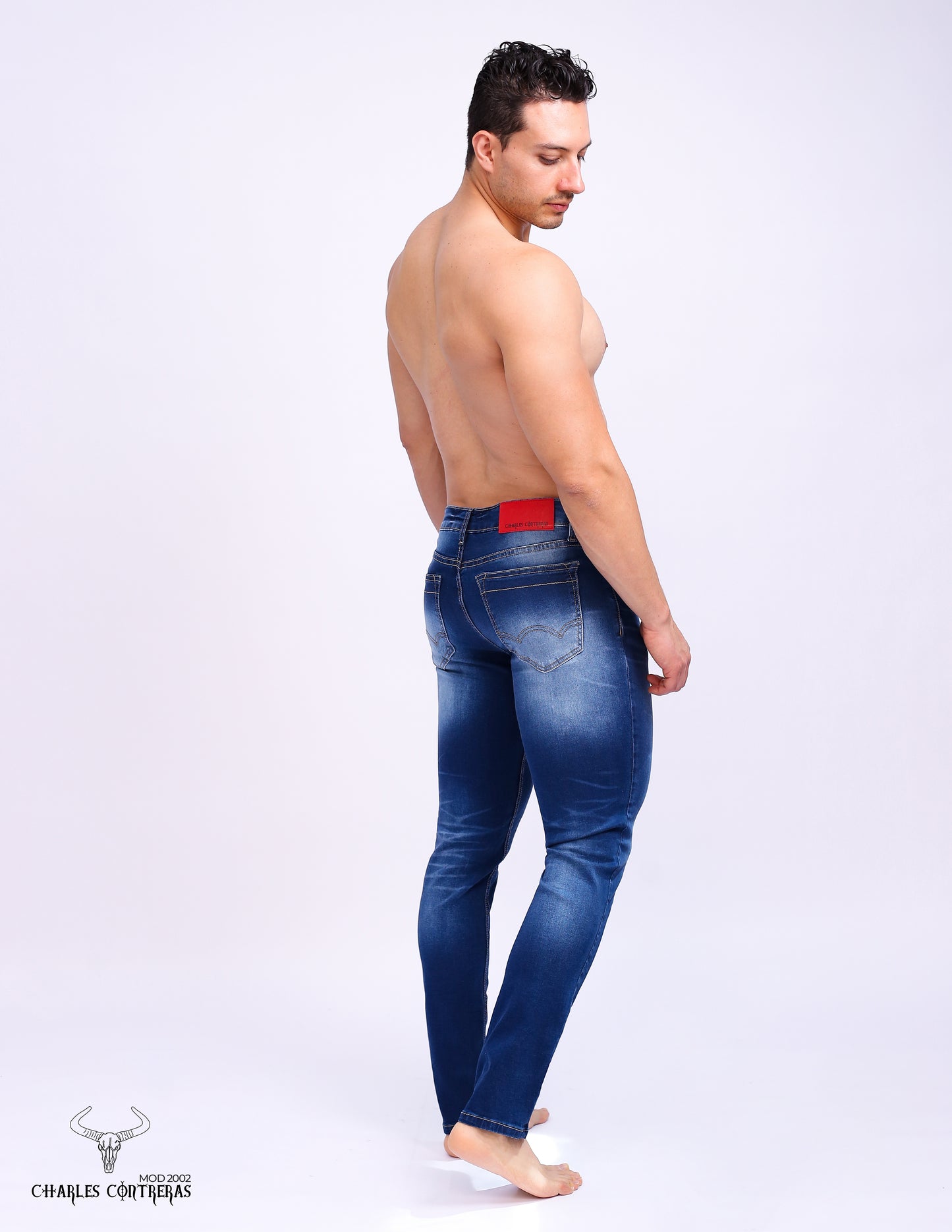 Jeans para caballero, azul marino, Corte Slim.