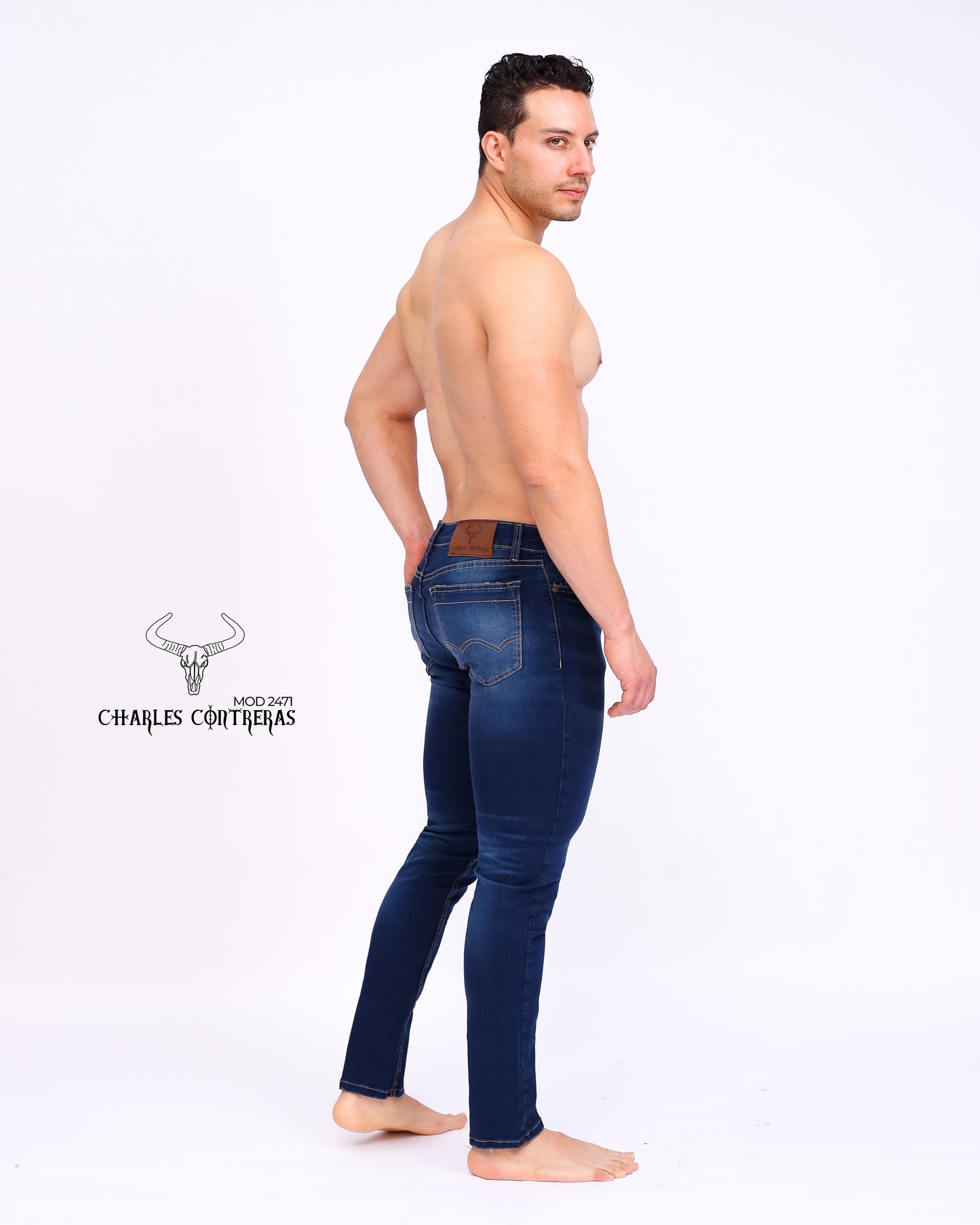 Jeans para caballero, corte Slim, 1 botón.