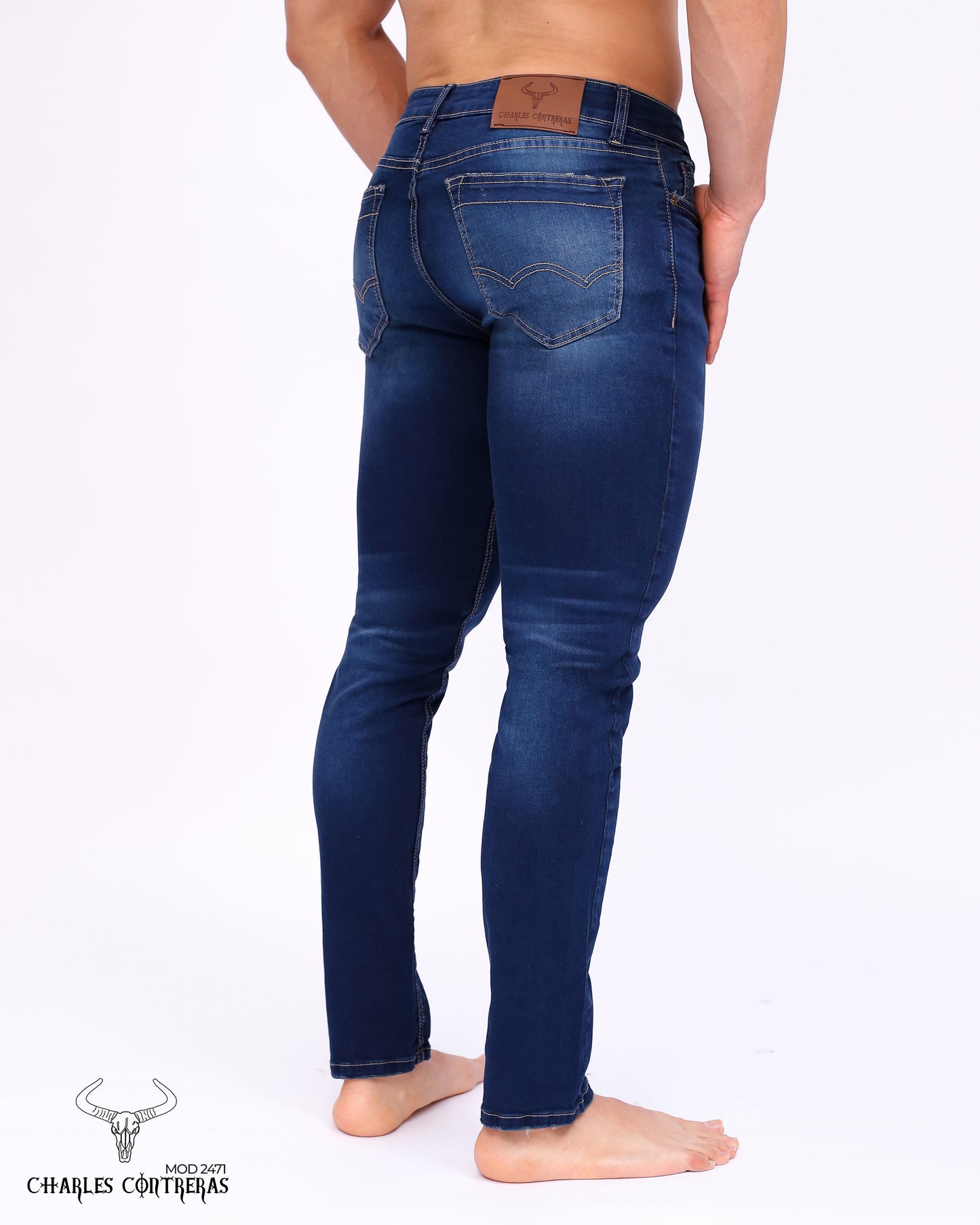 Jeans para caballero, corte Slim, 1 botón.