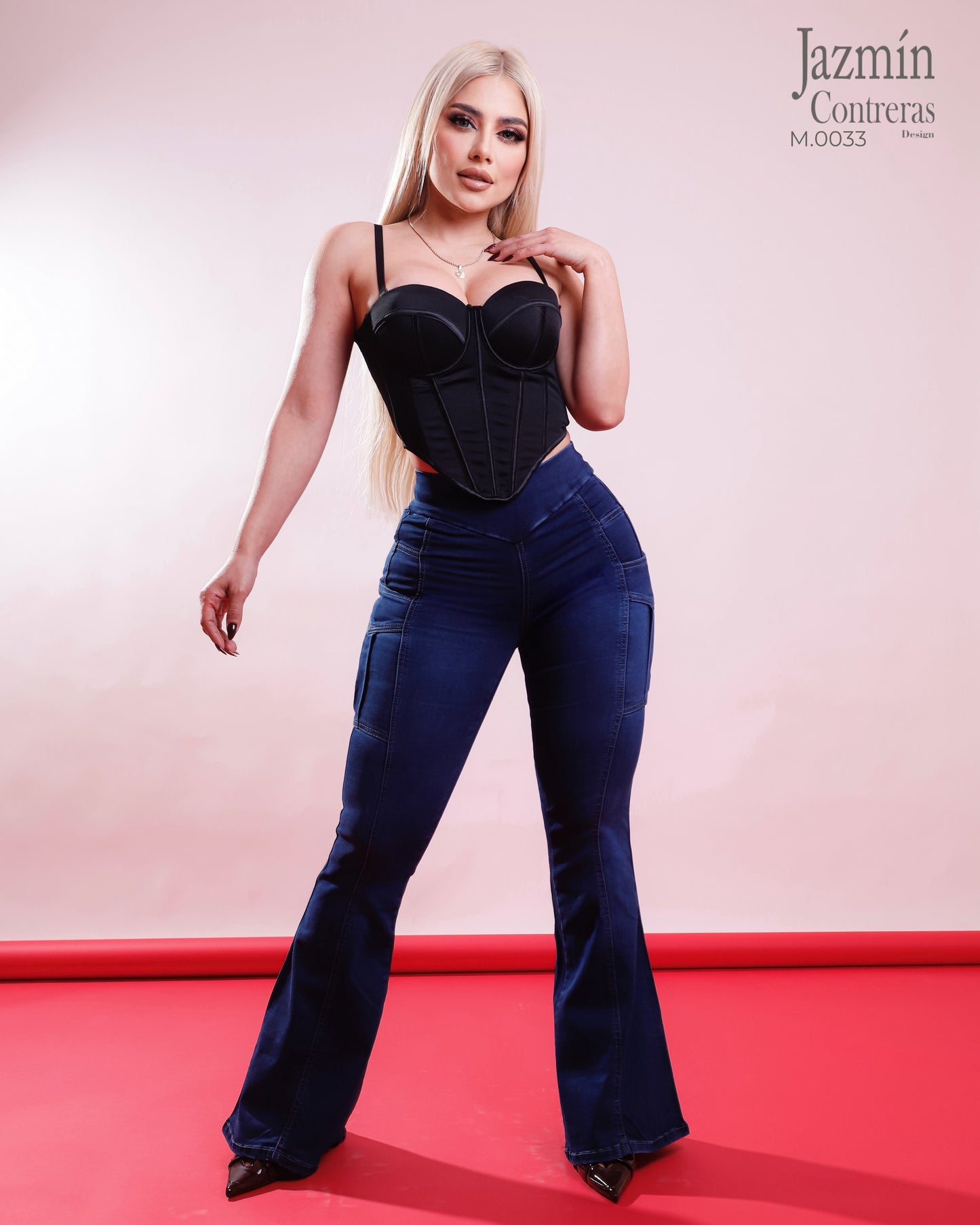 Leggings campana de mezclilla.