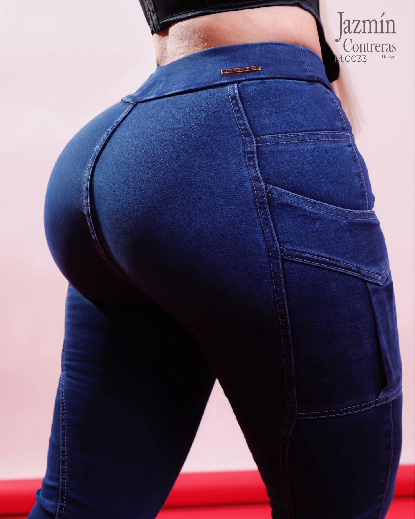 Leggings campana de mezclilla.