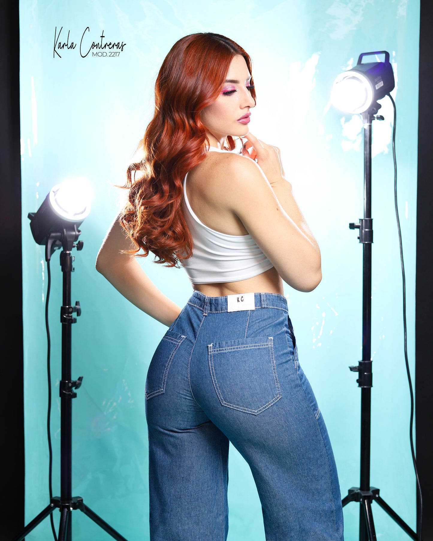 Jeans Wide Leg. Mezclilla Rigida.