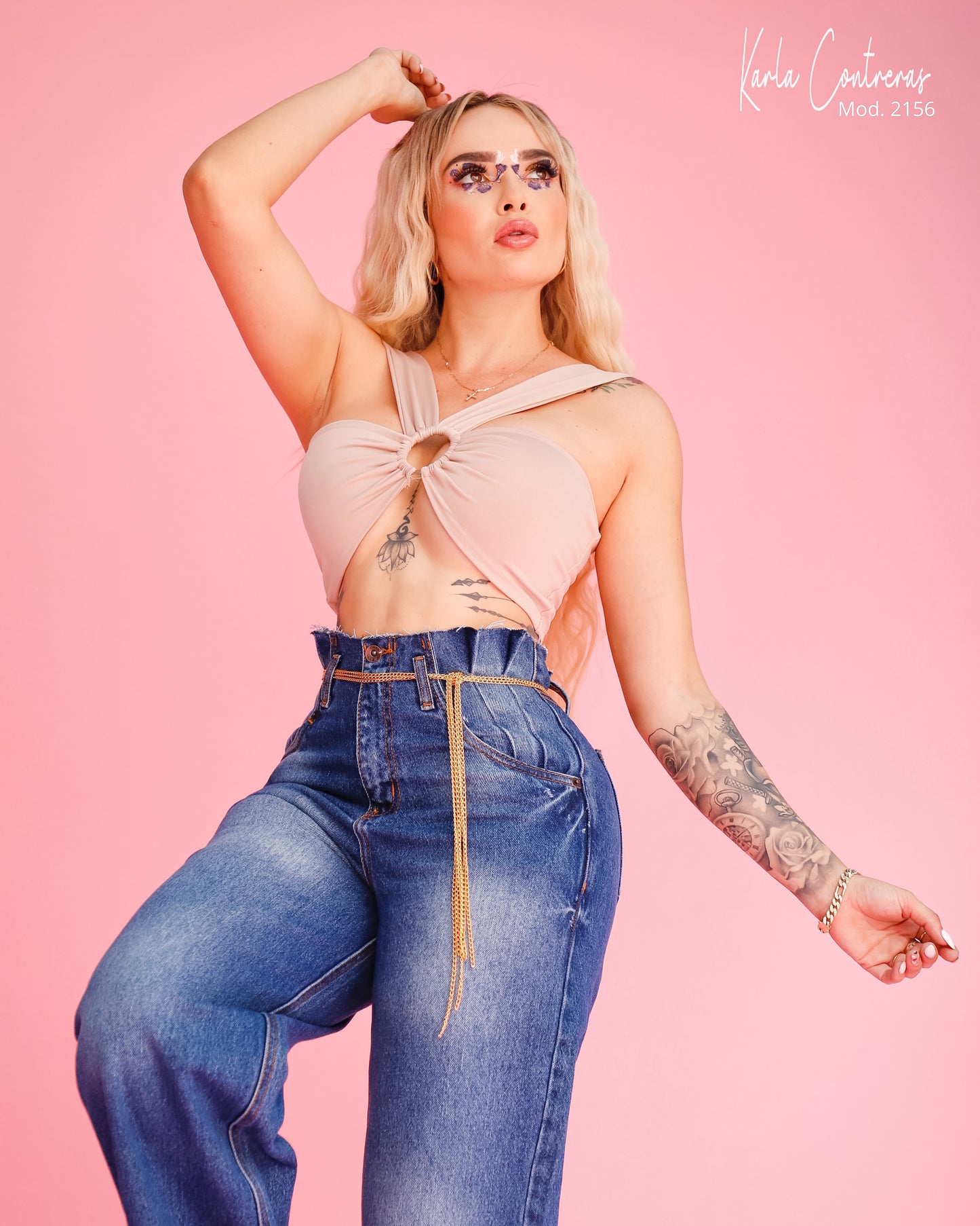 Jeans Wide Leg, sin pretina, 1 boton.
