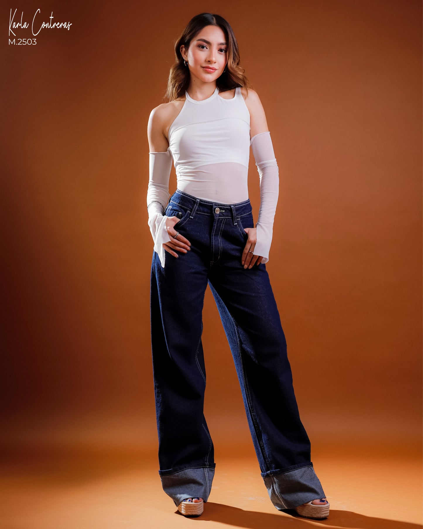 Jeans Recto, azul oscuro.