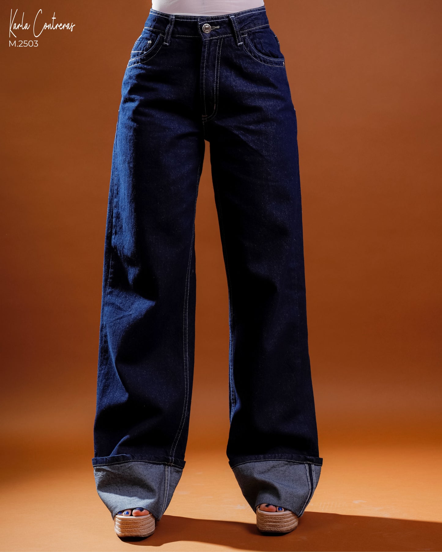 Jeans Recto, azul oscuro.