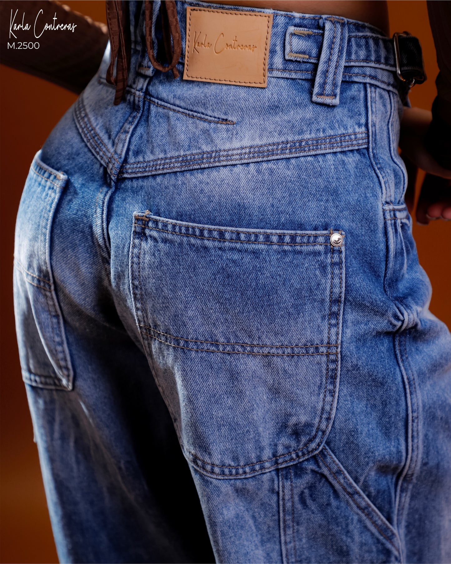 Jeans balloon, ajustable.
