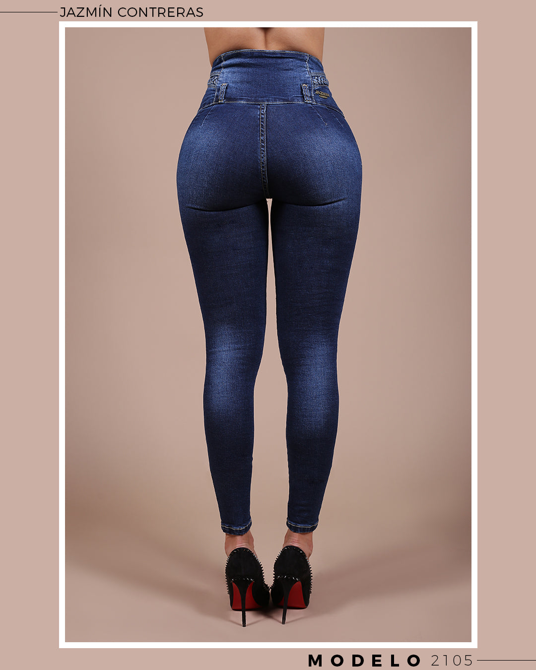 Jeans corte colombiano, con trenza en pretina