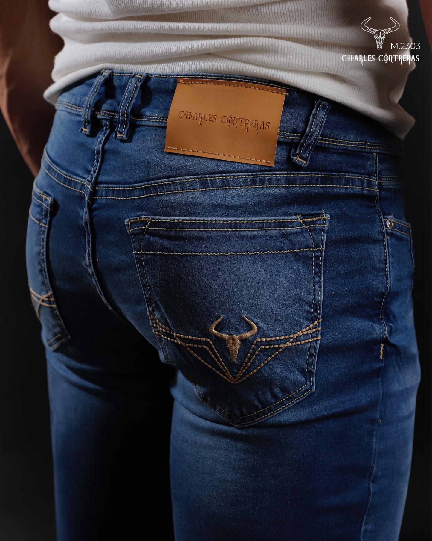 Jeans para caballero corte Slim, 1 botón.