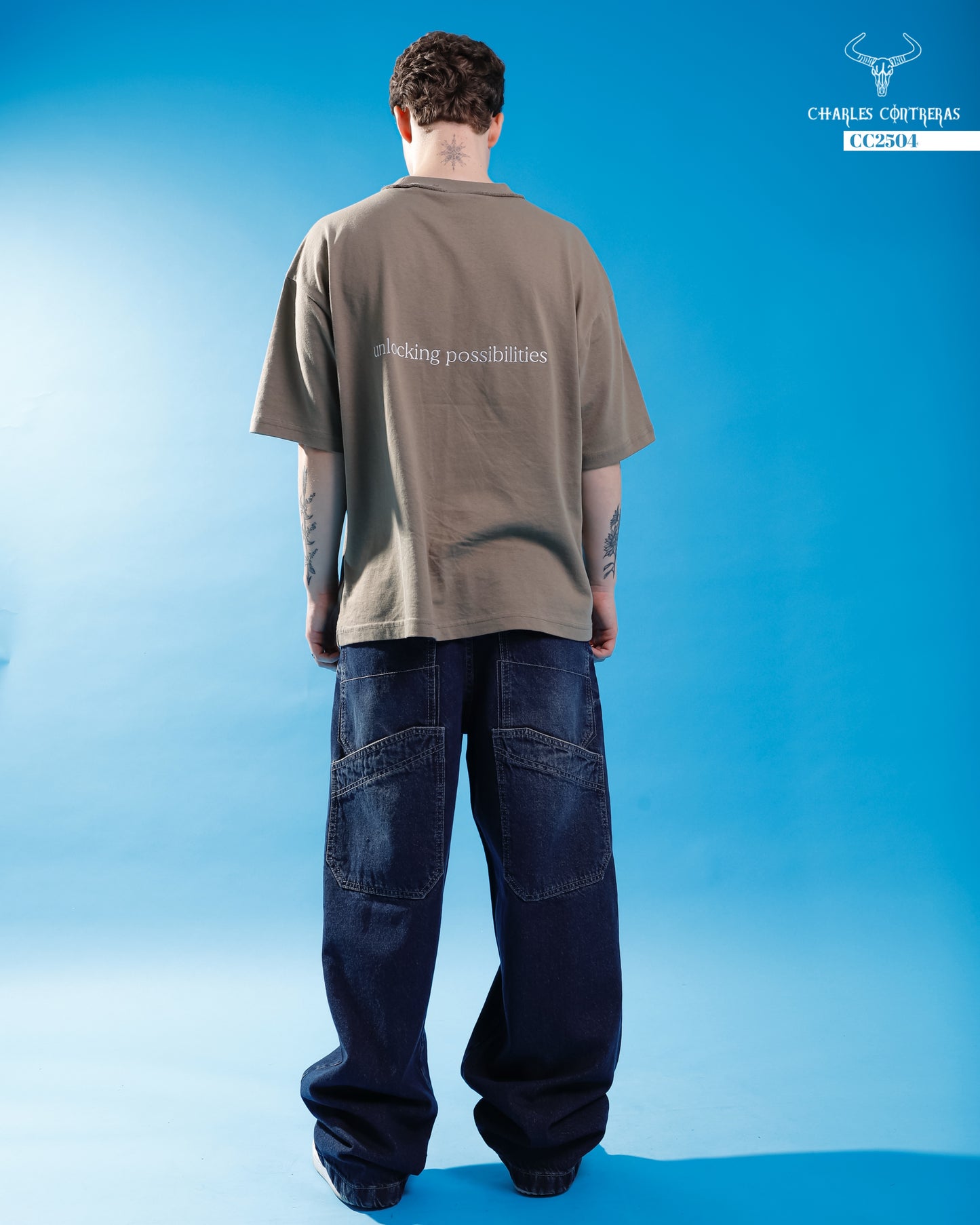 Jeans Oversize, azul oscuro.
