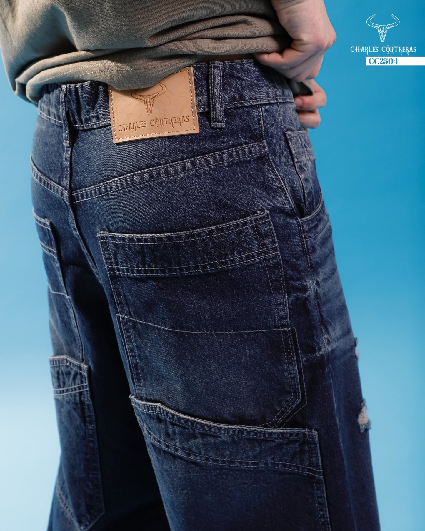 Jeans Oversize, azul oscuro.