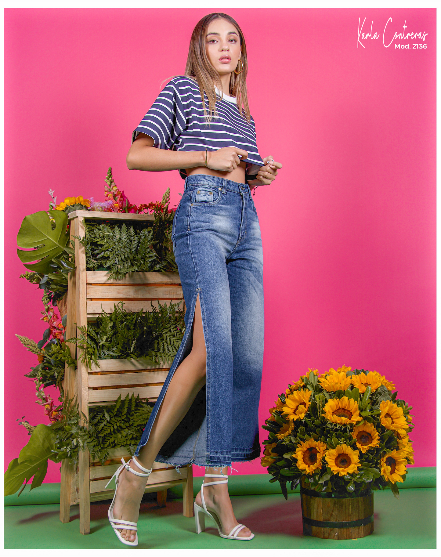 Jeans con abertura lateral, Momfit.
