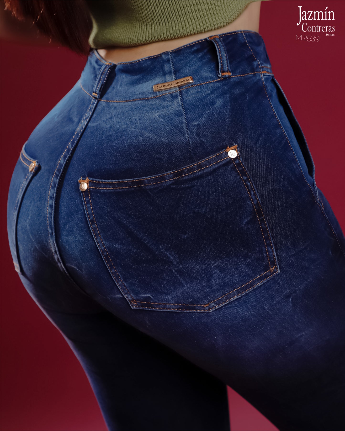 Jeans skinny azul mármol oscuro