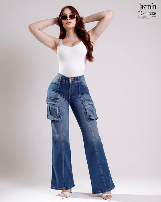 Jeans Cargo. Corte Colombiano.