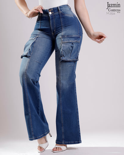 Jeans Cargo. Corte Colombiano.