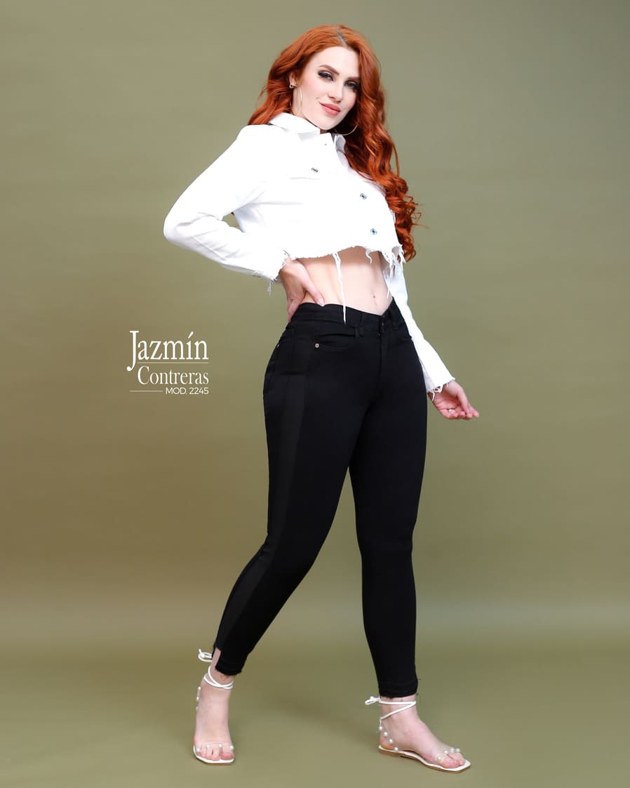Skinny jeans corte colombiano negro
