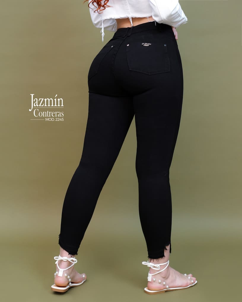 Skinny jeans corte colombiano negro