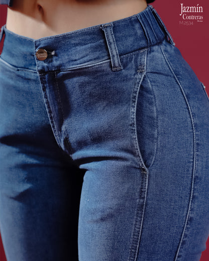 Jeans Wide Leg, con resorte.