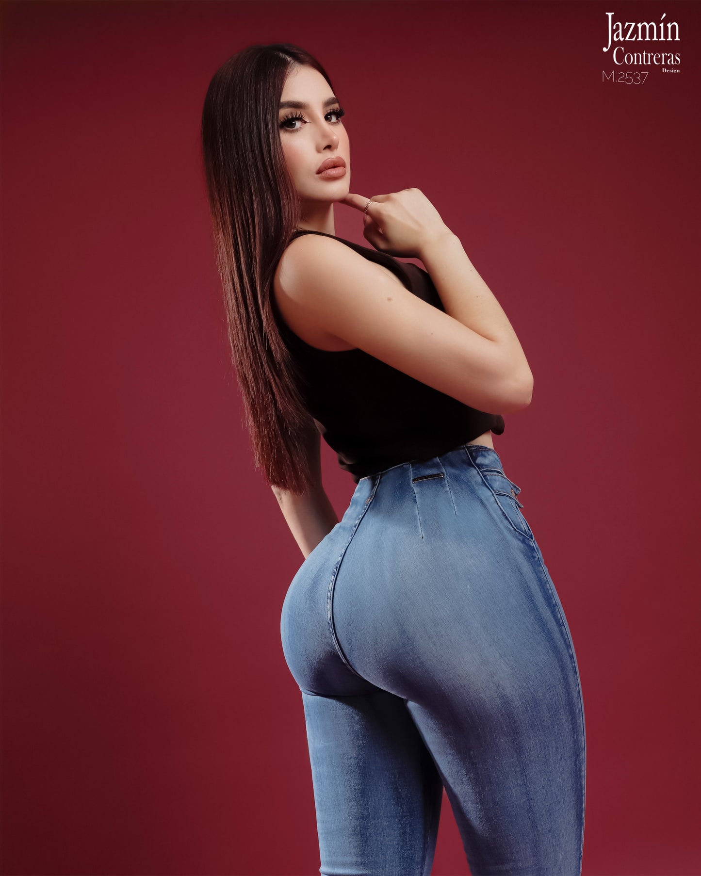 Skinny jeans, con deslave.