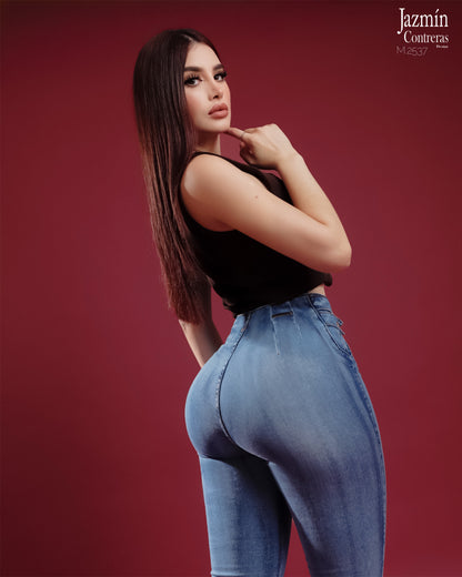 Skinny jeans, con deslave.