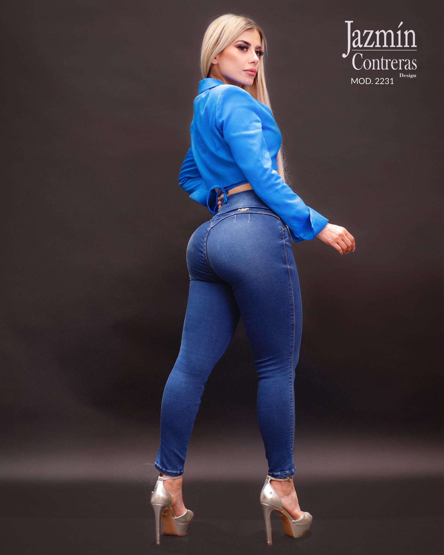 Jeans corte colombiano, leggings, sin botón, sin bolsas traseras