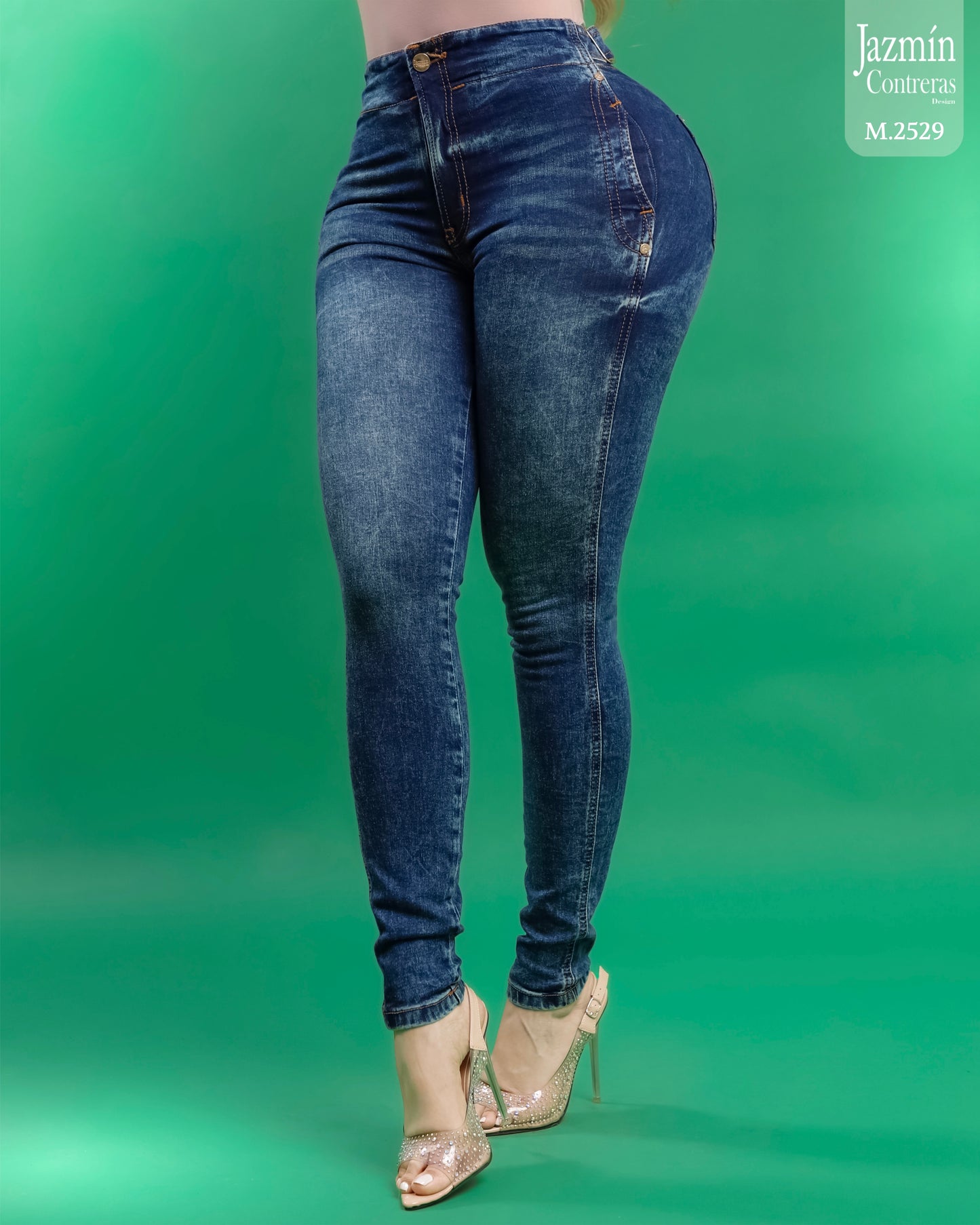 Jeans skinny con hebillas, azul oscuro.