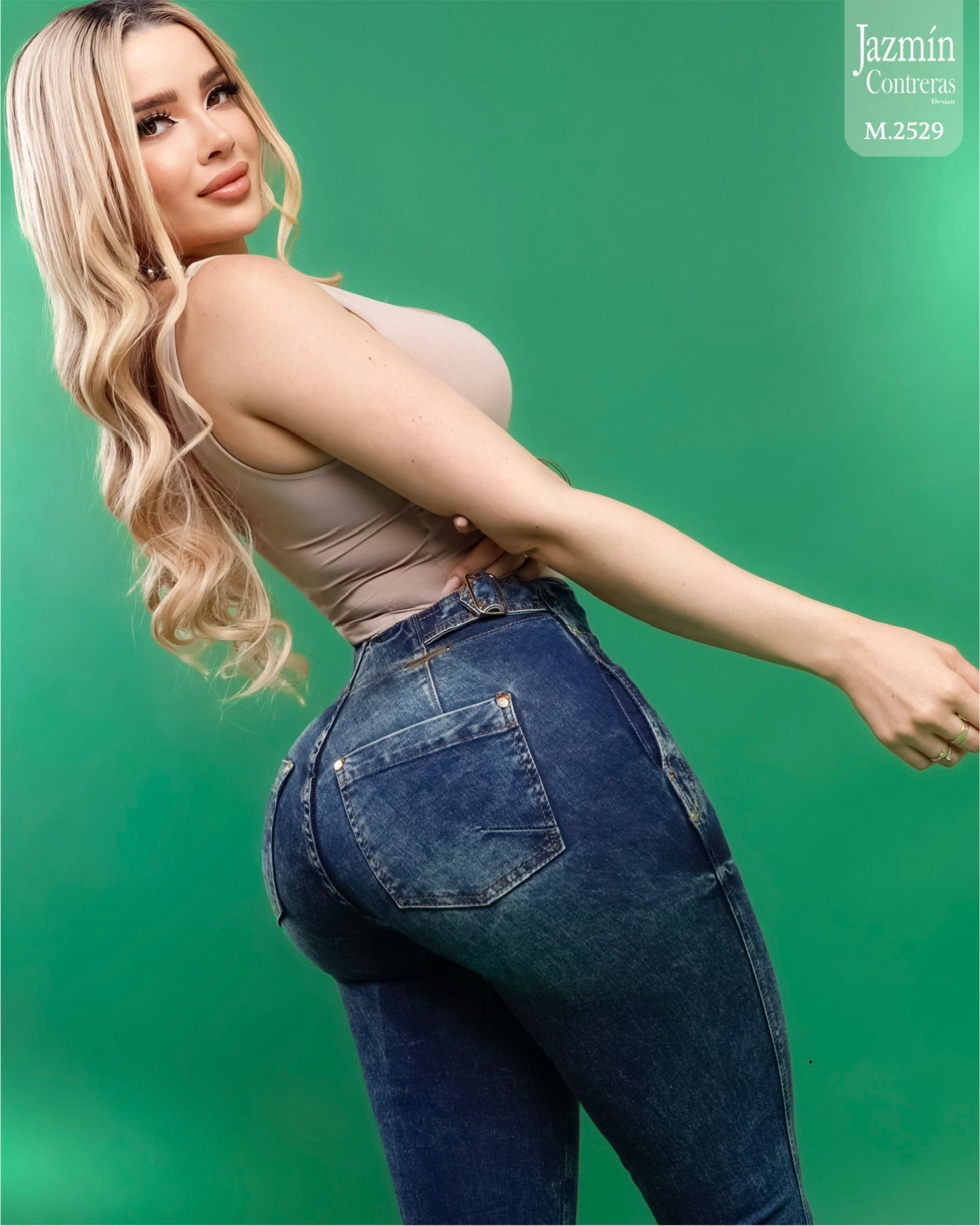 Jeans skinny con hebillas, azul oscuro.