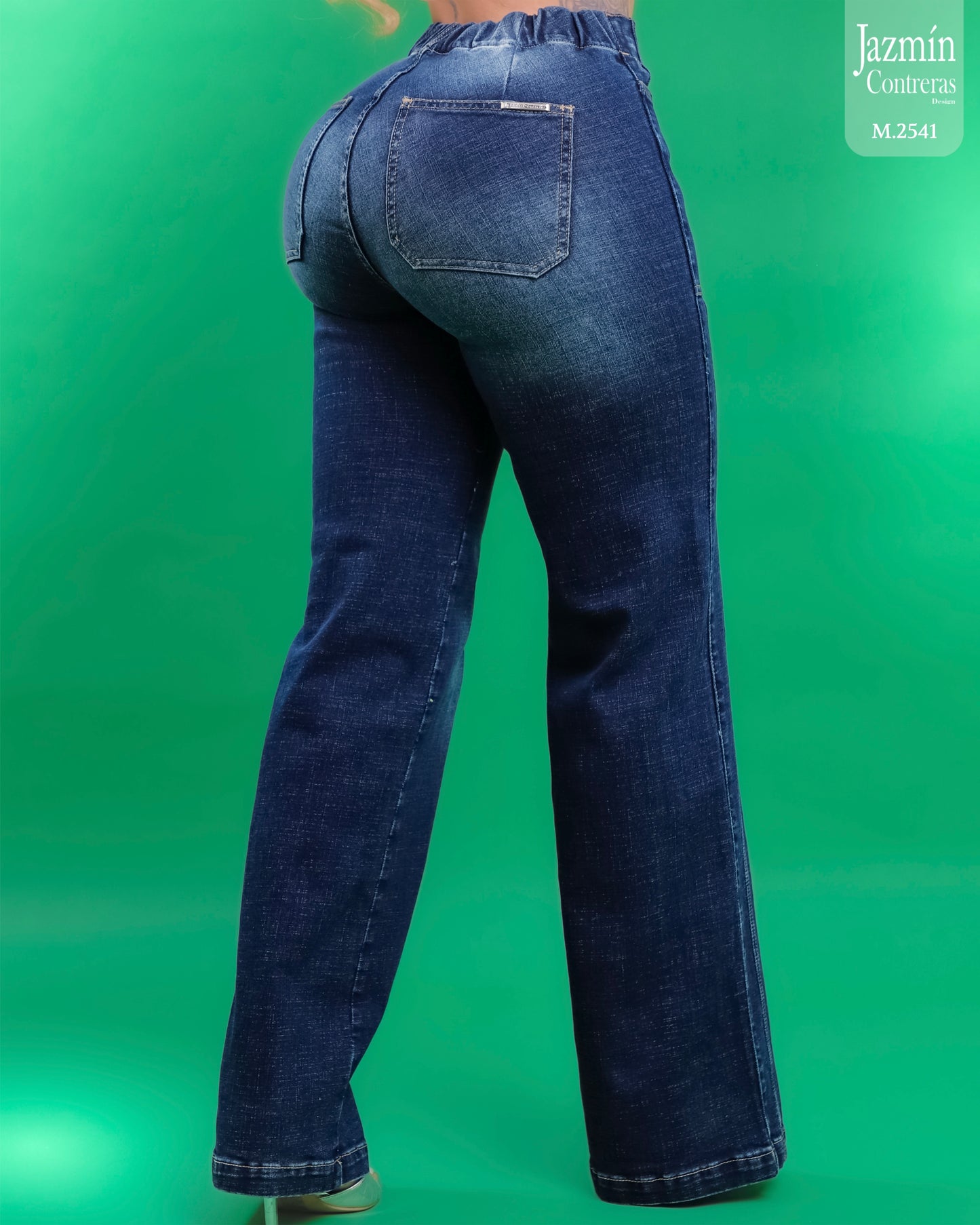 Jeans Wide Leg, con resorte.