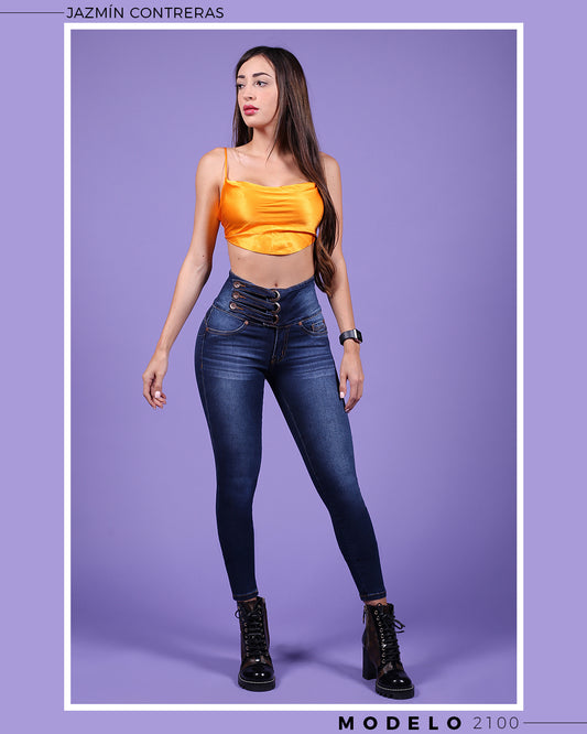 Jeans corte colombiano, con deslave
