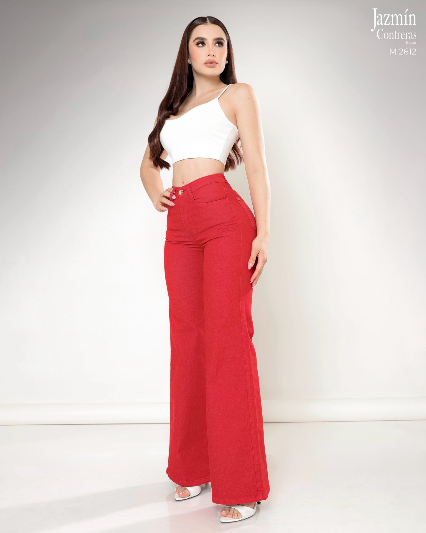 Jeans Wide Leg Rojo.