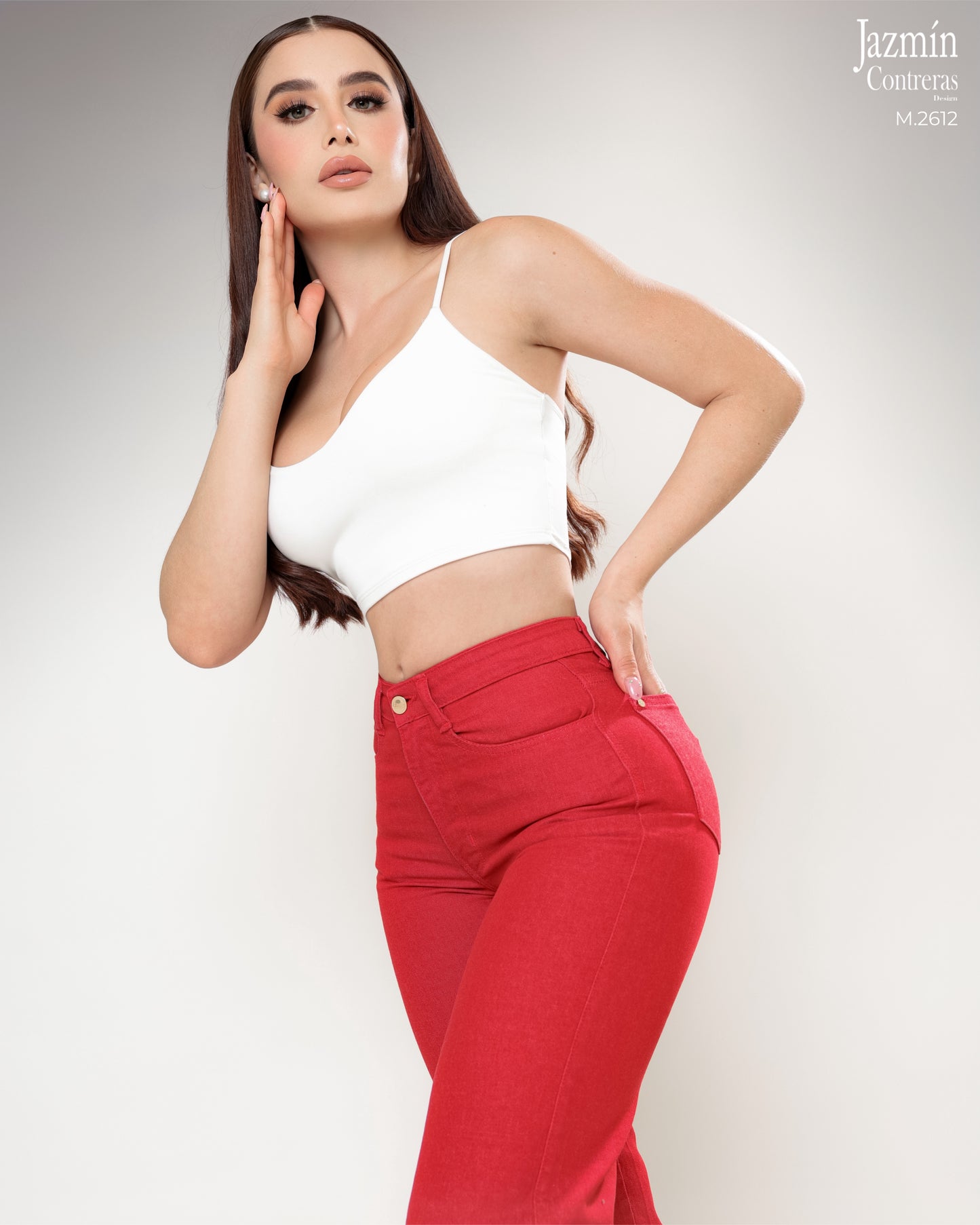 Jeans Wide Leg Rojo.