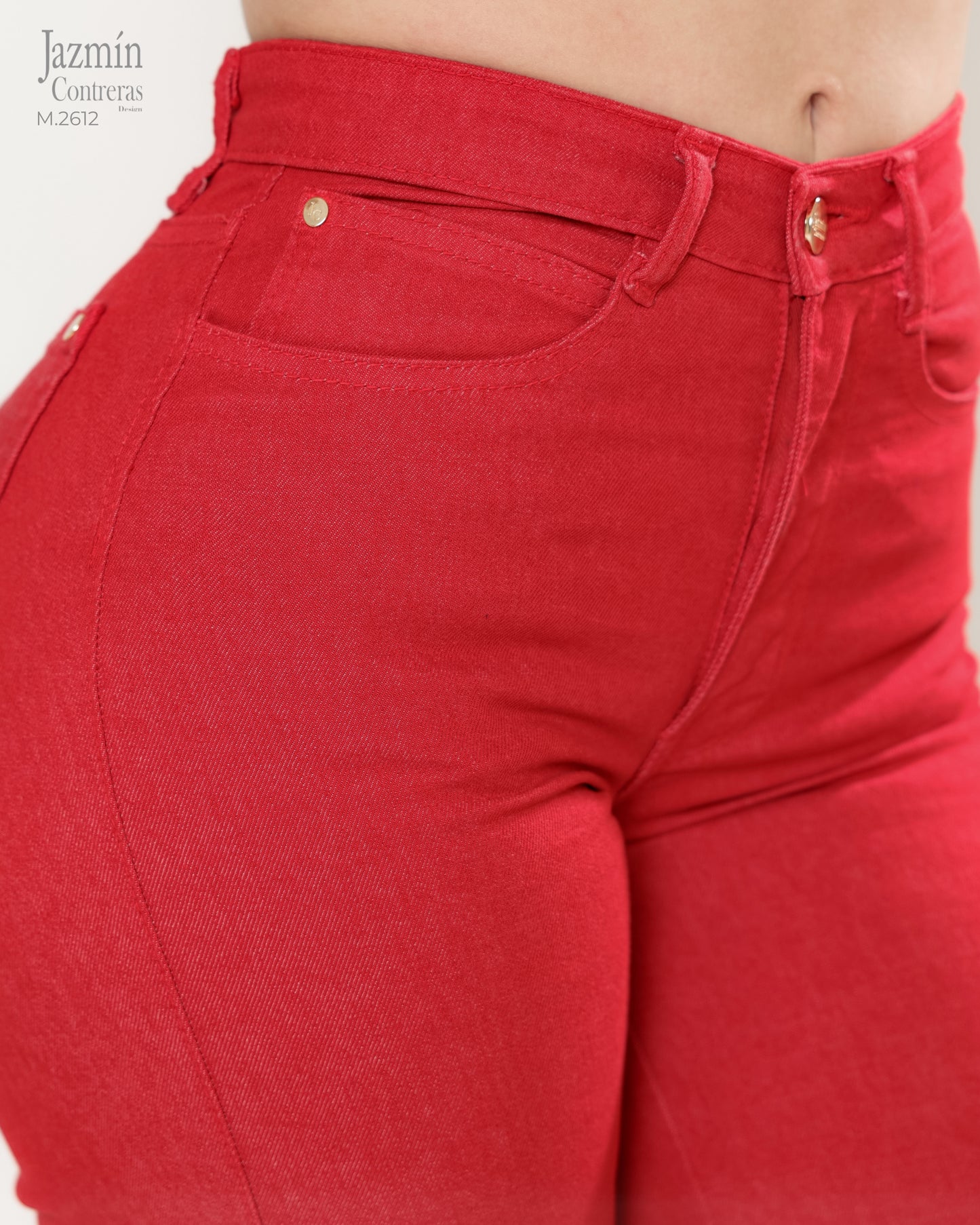 Jeans Wide Leg Rojo.