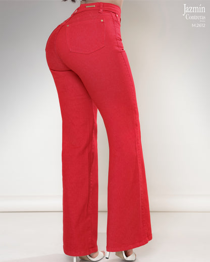Jeans Wide Leg Rojo.
