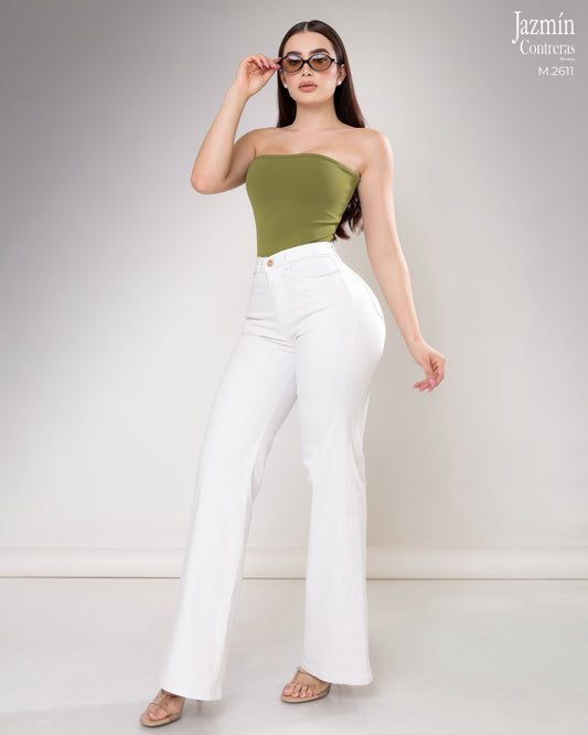 Jeans Wide Leg  Blanco.