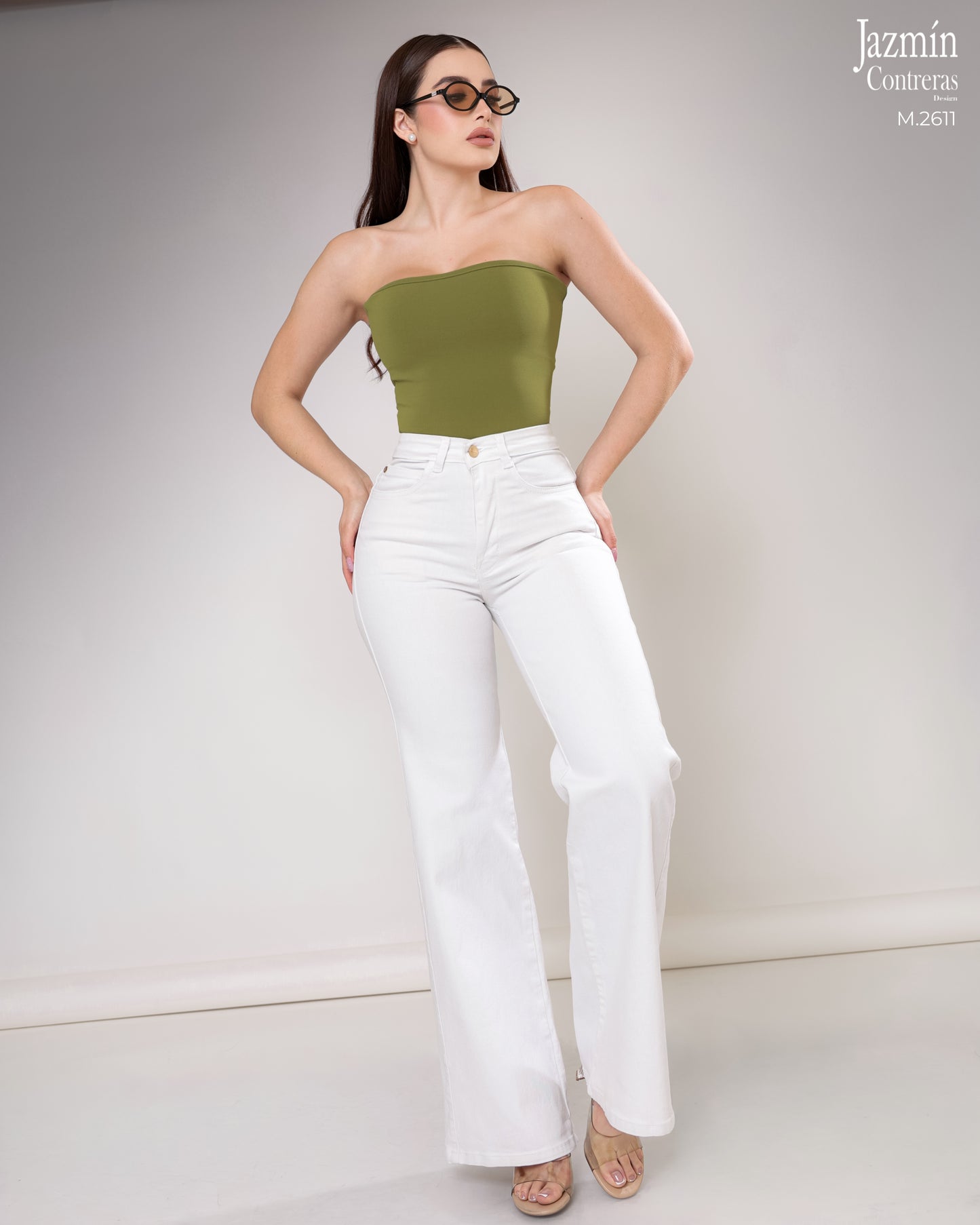Jeans Wide Leg  Blanco.