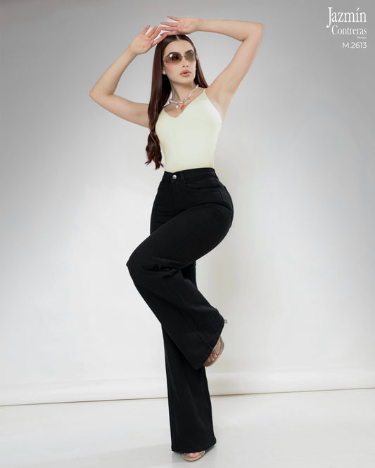 Jeans Wide Leg Negro.