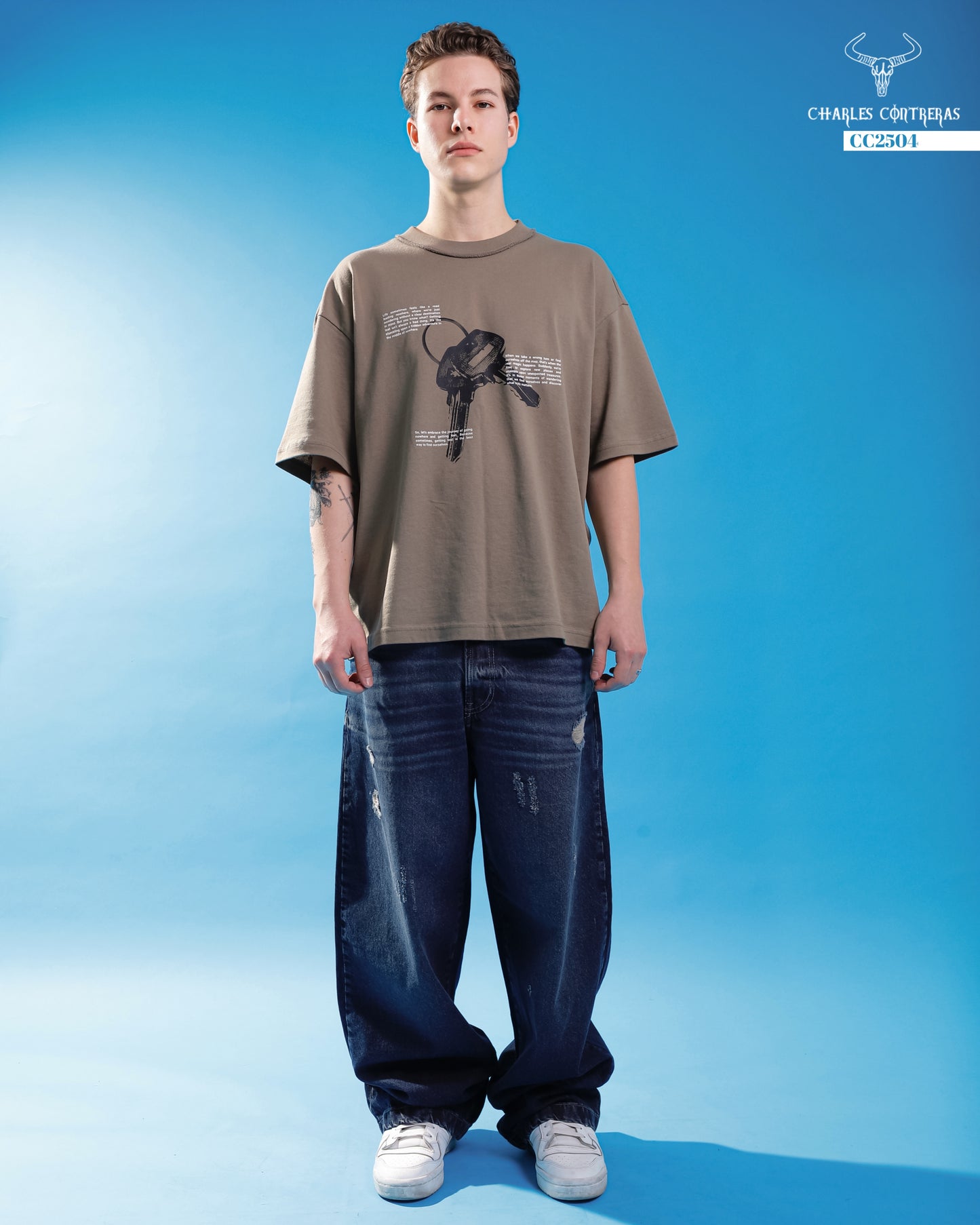 Jeans Oversize, azul oscuro.
