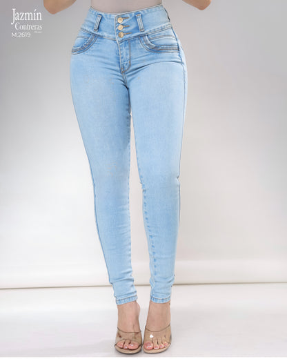 Jeans corte colombiano. 3 botones.