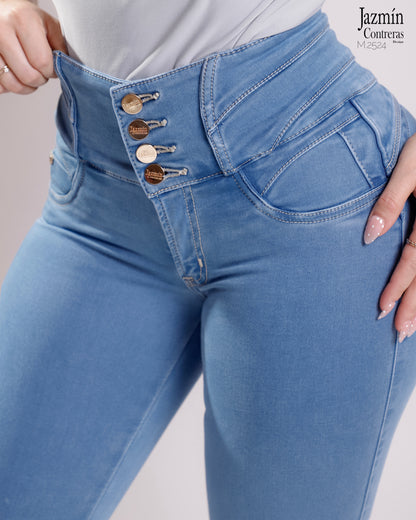 Jeans colombiano, 4 botones.