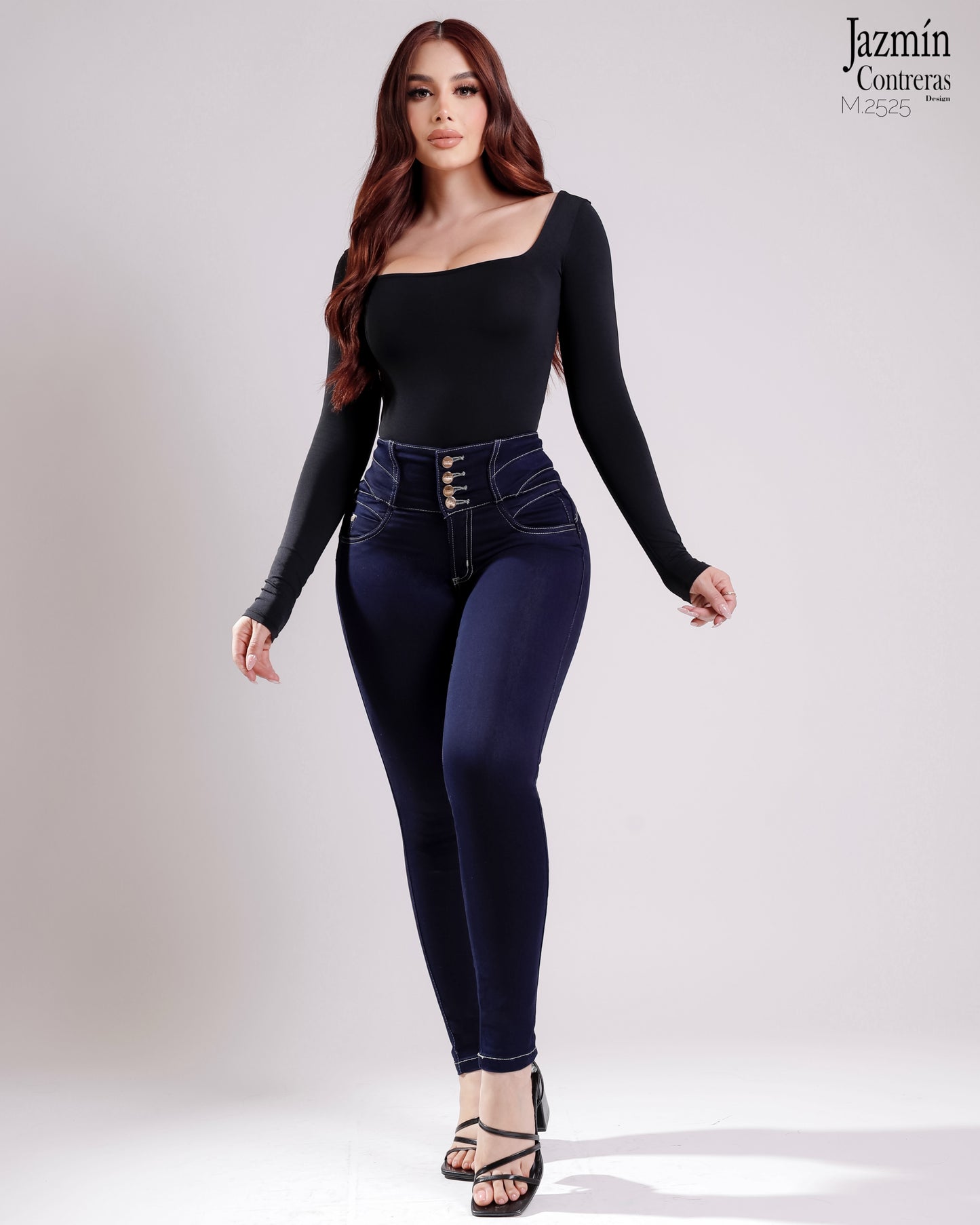 Jeans colombiano, azul petroleo.