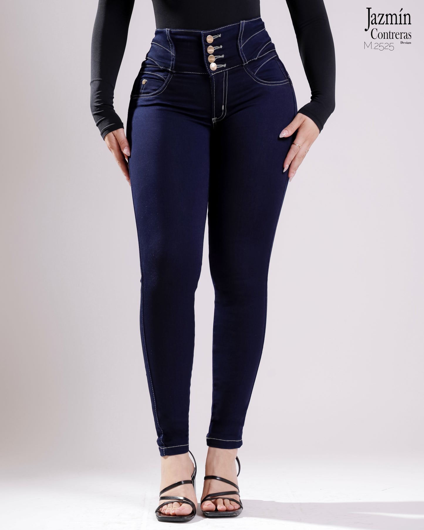 Jeans colombiano, azul petroleo.