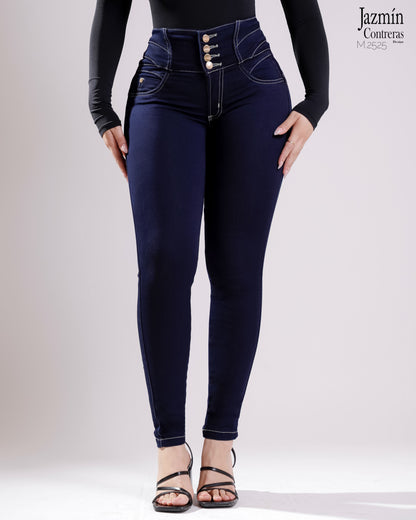 Jeans colombiano, azul petroleo.