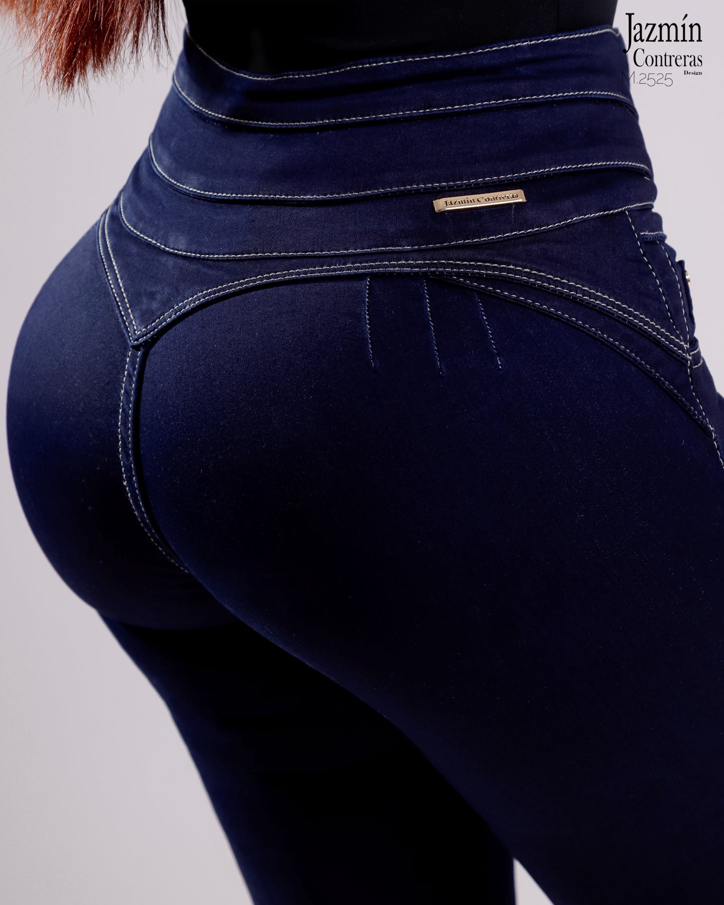 Jeans colombiano, azul petroleo.