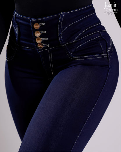Jeans colombiano, azul petroleo.